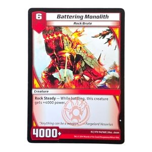 2014 Kaijudo Battering Monolith Trading Card
